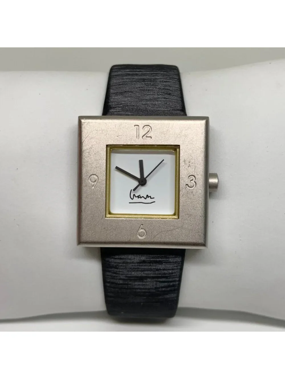Projects Michael Graves Watch 30mm Square Dial Silver Tone quartz black running